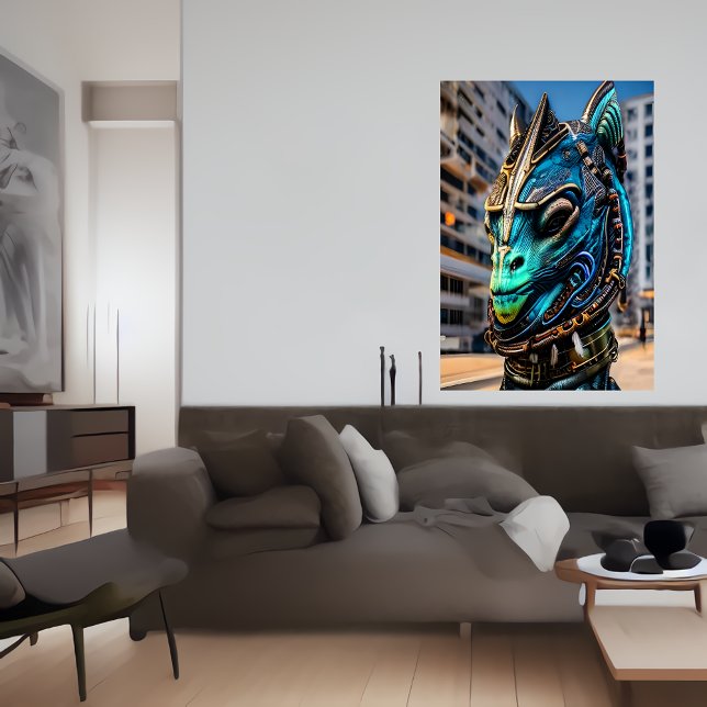 Poster Portrait d'un alien cool | Art AI (Créateur téléchargé)