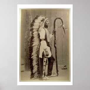 Poster Portrait d'un Amérindien de 'Buffalo Bill's