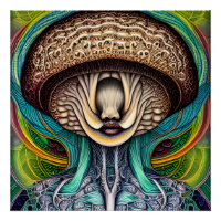Portrait d'un champignon avec des caractéristiques