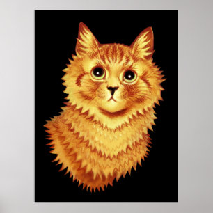 Poster Portrait d'un chat orange par Louis Wain