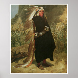 Poster Portrait d'un chef indien, 1875