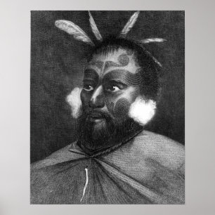 Poster Portrait d'un homme de Nouvelle-Zélande