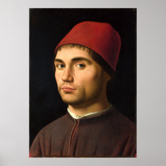 Poster Portrait d'un homme par Antonello da Messina