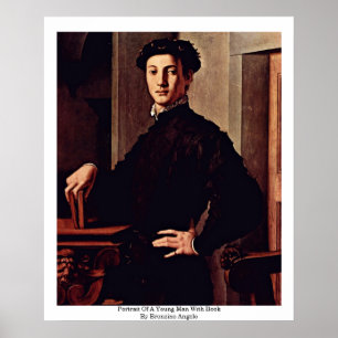 Poster Portrait d'un jeune homme avec le livre