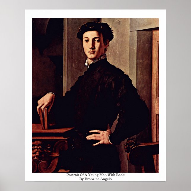 Poster Portrait D'Un Jeune Homme Avec Un Livre (Devant)