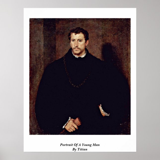 Poster Portrait D'Un Jeune Homme Par Titien (Devant)