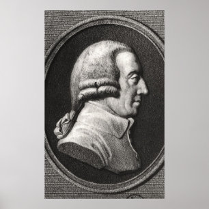Poster Portrait d'un médaillon d'Adam Smith
