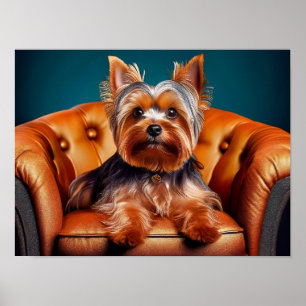 Poster Portrait d'un Yorkie