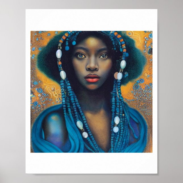 Poster Portrait d'une belle déesse africaine (Devant)