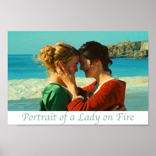 Poster Portrait d'une dame au feu peint (Devant)