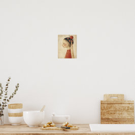 Poster Portrait d'une dame de Noël Whimsical