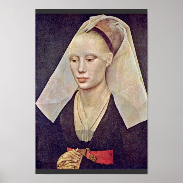 Poster Portrait D'Une Dame Par Weyden Rogier Van Der (Devant)