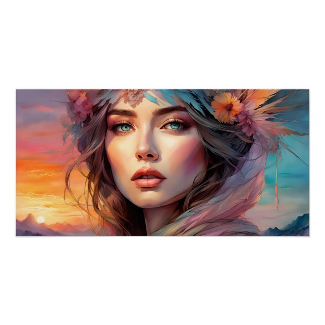 Poster portrait d'une femme (Devant)