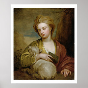 Poster Portrait d'une femme à St. Agnes, traditionnelle