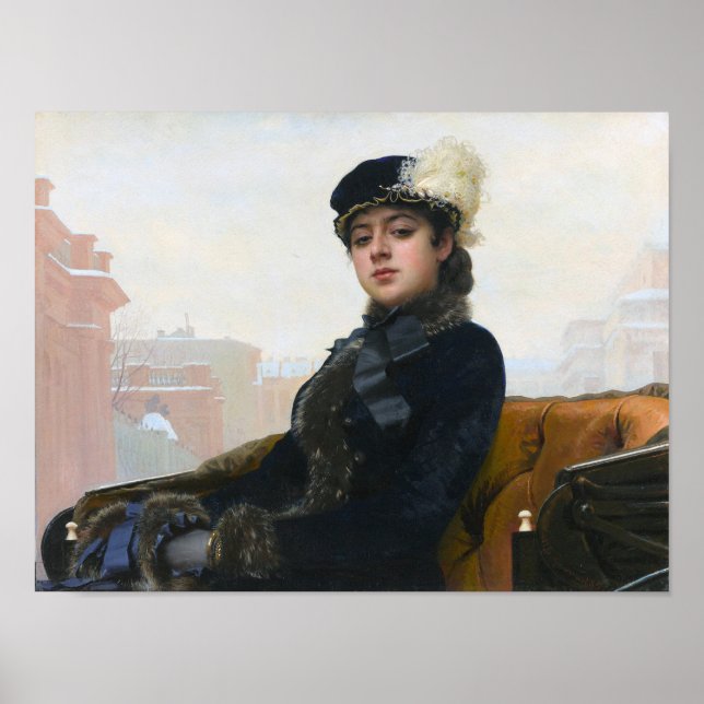 Poster Portrait d'une femme inconnue, Ivan Kramskoi (Devant)