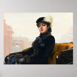 Poster Portrait d'une femme inconnue par Ivan Kramskoi