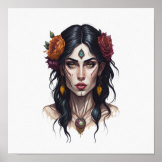 Poster Portrait d'une femme tzigane