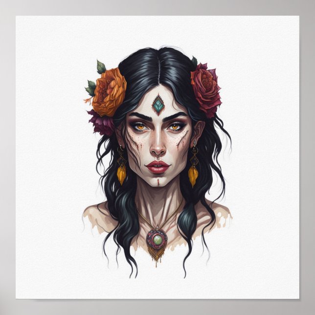 Poster Portrait d'une femme tzigane (Devant)