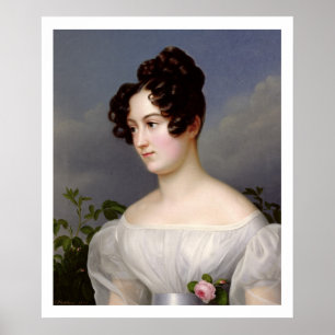 Poster Portrait d'une jeune femme, 1827 (huile sur la