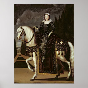 Poster Portrait équestre de Marie de Medici