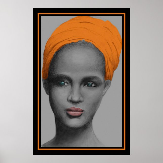 Poster Portrait féminin afro-américaine (Devant)