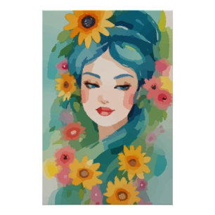 Poster Portrait Floral Daydream