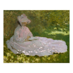 Poster Portrait impressionniste de printemps, Claude Mone