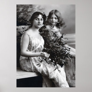 Poster Portrait intemporel de la mère et de la fille