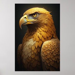 Poster Portrait majestueux de l'aigle royal