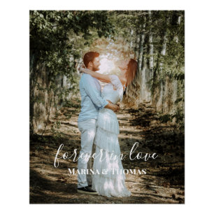 Poster Portrait Mariage personnalisé Calligraphie moderne