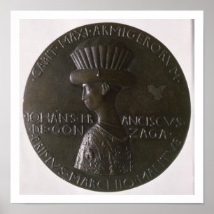 Poster Portrait medal depicting Gianfrancesco Gonzaga (13