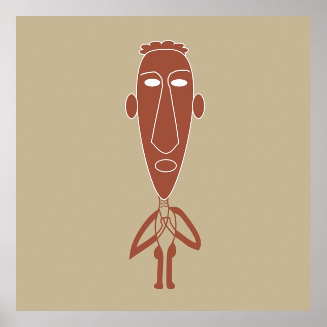 Poster Portrait moderne abstrait (Devant)