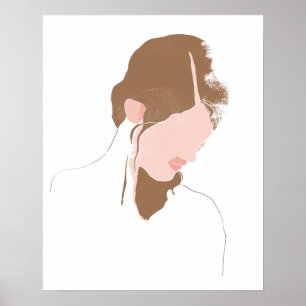 Poster Portrait moderne de découpe