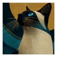 Portrait mosaïque siamois