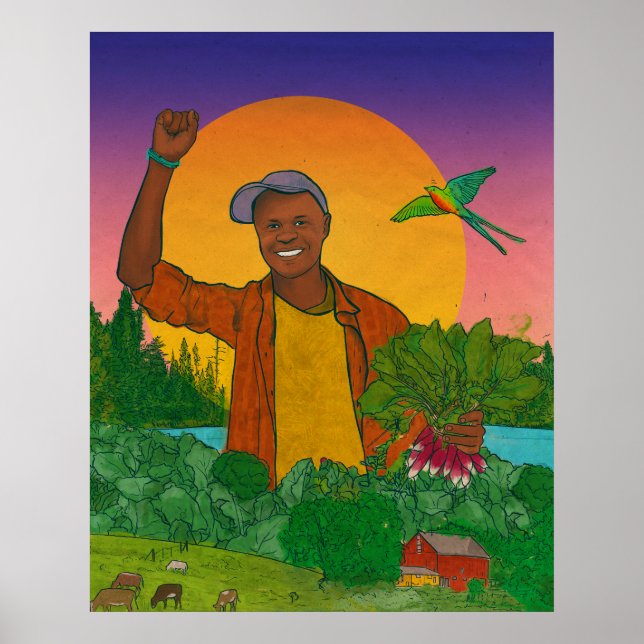 Poster Portrait : Moses Momanyi, Dawn2Dusk Farm & Kilimo  (Devant)
