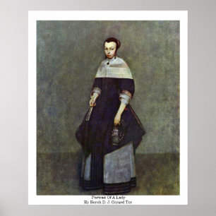 Poster Portrait Of A Lady By Borch D. J. Gerard Ter