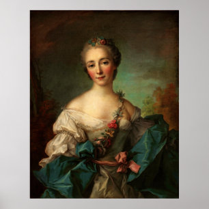 Poster Portrait of a Young Woman by Jean-Marc Nattier