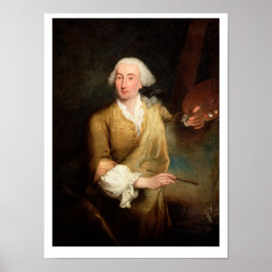 Poster Portrait of Francesco Guardi (1712-93) (oil on can