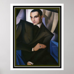 Poster Portrait of Marquis Sommi, by Tamara de Lempicka,