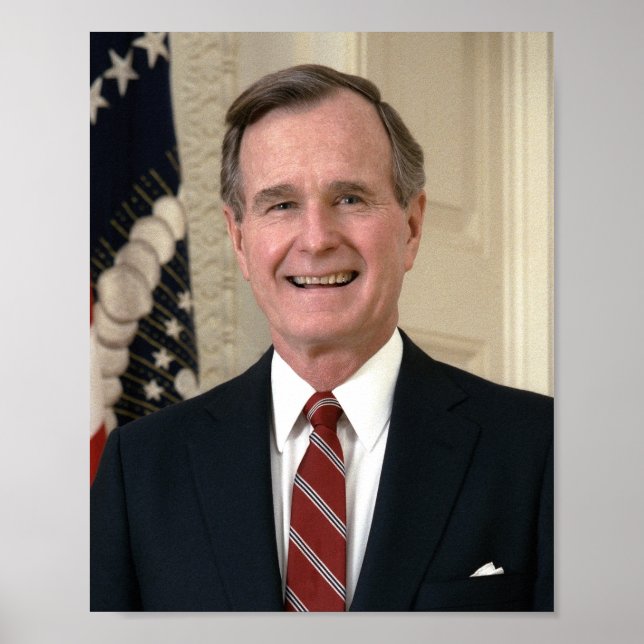 Poster Portrait officiel de George HW Bush (Devant)