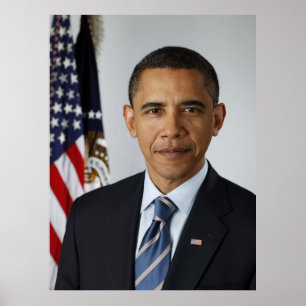Poster Portrait officiel du président Barack Obama pendan