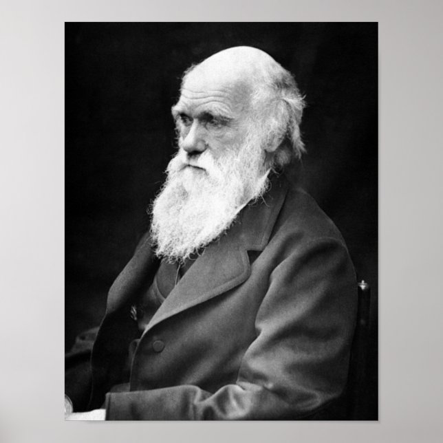 Poster Portrait Photo de Charles Darwin (Devant)