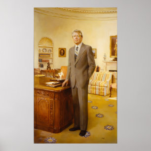 Poster Portrait présidentiel de James Carter à la Maison