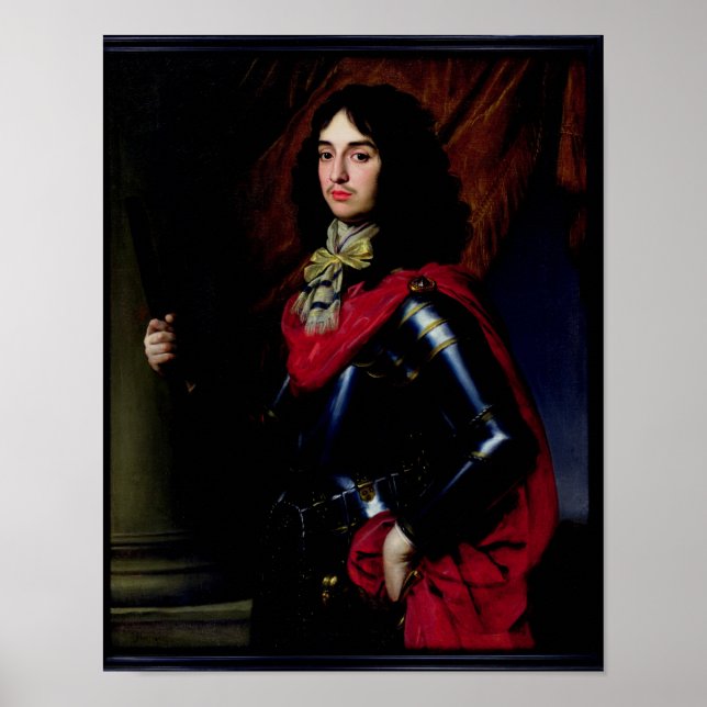 Poster Portrait Prince Edward de Palatinat en armure (Devant)
