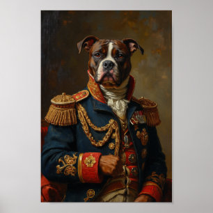 Poster Portrait Royal de Chien Esquimau Américain
