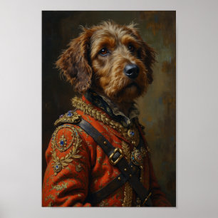Poster Portrait Royal de Griffon à Poil Dur