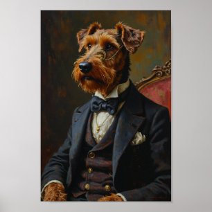 Poster Portrait royal de Terrier Airedale
