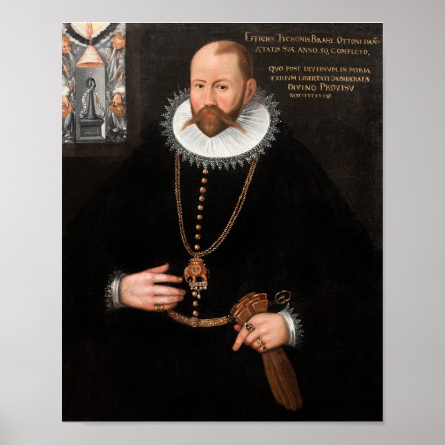 Poster Portrait Tycho Brahe - 1596 (Devant)