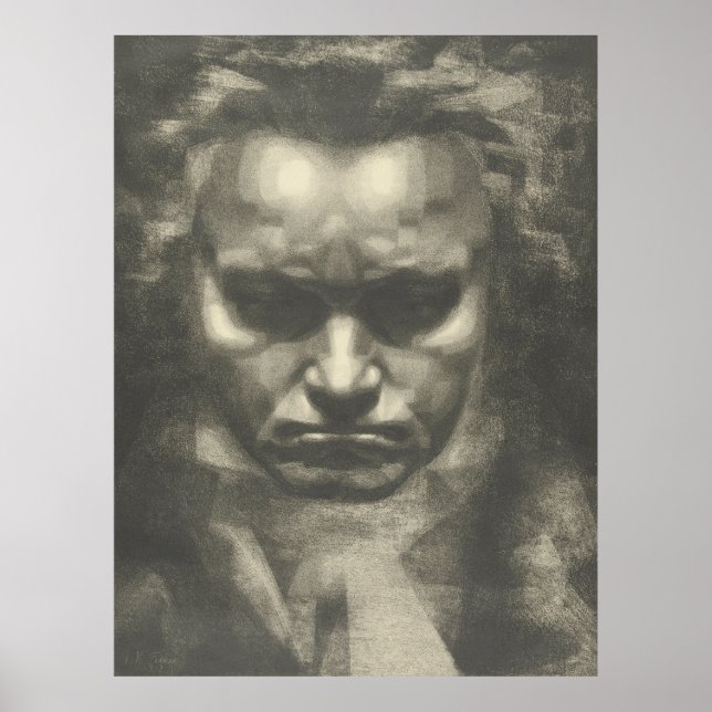 Poster Portrait Van Beethoven (Devant)