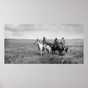 Poster Portrait Vintage amérindien